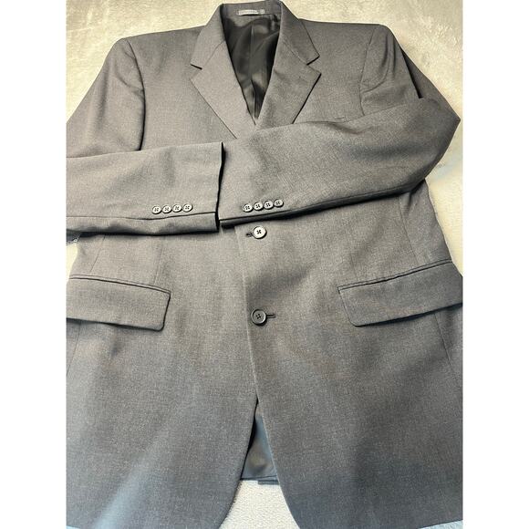 Austin Reed London Men Suit Made In USA 2 Button Dark Gray 41R Pants‎ 34X31 - Picture 1 of 13